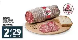 Deco Supermercati Renzini capocollo stagionato offerta