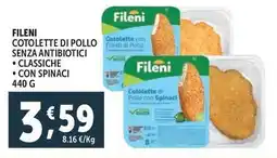 Deco Supermercati Fileni cotolette di pollo senza antibiotici offerta