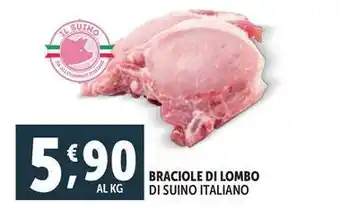 Braciole di lombo di suino italiano