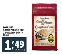 Deco Supermercati Soresina grana padano dop granelli di bontà offerta