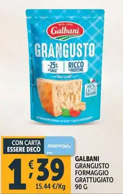 Deco Supermercati Galbani grangusto formaggio grattugiato offerta