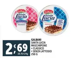 Deco Supermercati Galbani santa lucia mascarpone offerta