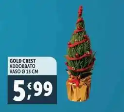 Deco Supermercati Gold crest addobbato vaso ø 13 cm offerta
