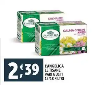 Deco Supermercati L'angelica le tisane 15/18 filtri offerta