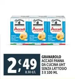 Deco Supermercati Granarolo accadi panna da cucina uht senza lattosio offerta