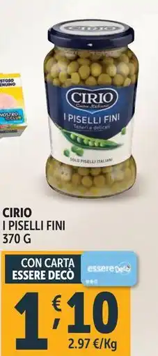 Deco Supermercati Cirio i piselli fini offerta