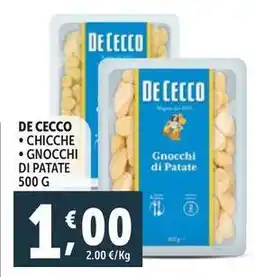 Deco Supermercati De cecco chicche gnocchi di patate offerta