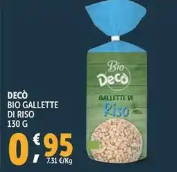 Deco Supermercati Decò bio gallette di riso offerta