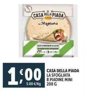 Deco Supermercati Casa della piada la sfogliata 8 piadine mini offerta