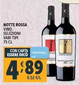 Deco Supermercati Notte rossa vino selezioni offerta