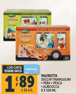 Deco Supermercati Valfrutta succhi triangolini offerta