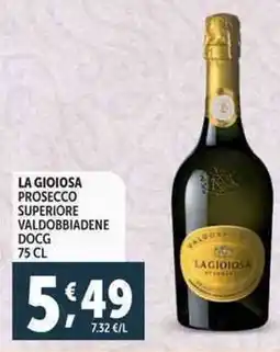 Deco Supermercati La gioiosa prosecco superiore valdobbiadene DOCG offerta