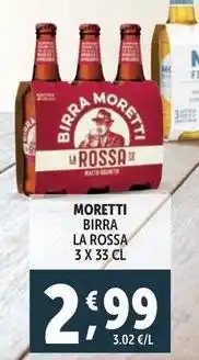 Deco Supermercati Moretti birra la rossa offerta