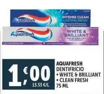 Deco Supermercati Aquafresh dentifricio offerta