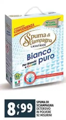 Deco Supermercati Spuma di sciampagna detersivo in polvere 92 misurini offerta