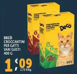 Deco Supermercati Decò croccantini per gatti offerta