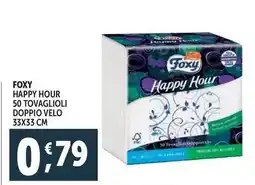 Deco Supermercati Foxy happy hour 50 tovaglioli doppio velo 33x33 cm offerta