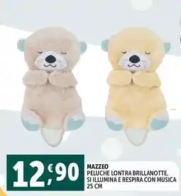 Deco Supermercati Mazzeo peluche lontra brillanotte, si illumina e respira offerta