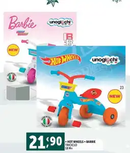 Deco Supermercati Hot wheels barbie triciclo 18 m+ offerta