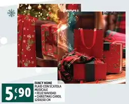 Deco Supermercati Fancy home plaid con scatola musicale offerta