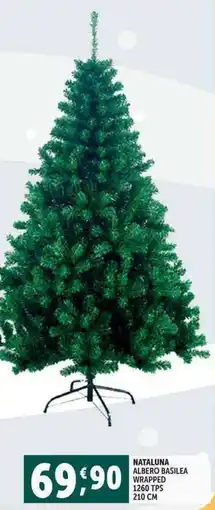Deco Supermercati Nataluna albero basilea wrapped 1260 tps 210 cm offerta