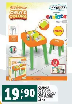 Deco Supermercati Carioca scrivania crea e colora con matite 18 m+ offerta