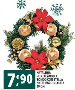 Deco Supermercati Nataluna portacandela tondo offerta