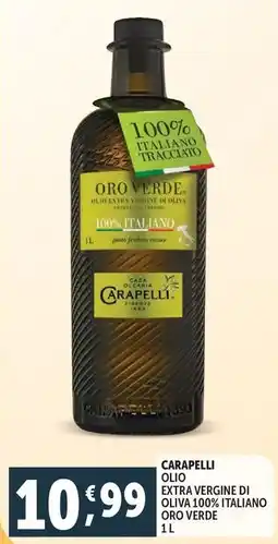 Deco Supermercati Carapelli olio extra vergine di oliva 100% italiano oro verde offerta