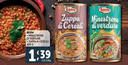 Deco Supermercati Berni minestrone di verdure - zuppa ai cereali offerta