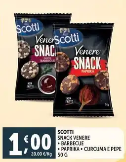 Deco Supermercati Scotti snack venere offerta
