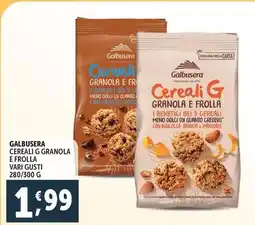 Deco Supermercati Galbusera cereali G granola e frolla offerta