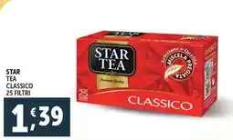 Deco Supermercati Star tea classico 25 filtri offerta