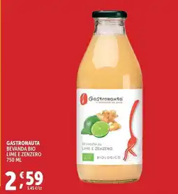 Deco Supermercati Gastronauta bevanda bio lime e zenzero offerta