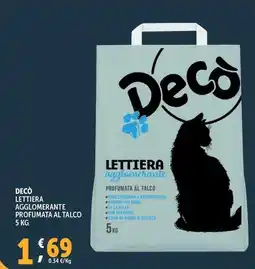 Deco Supermercati Decò lettiera agglomerante profumata al talco offerta