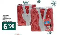 Deco Supermercati Nataluna vestito babbo natale uomo offerta