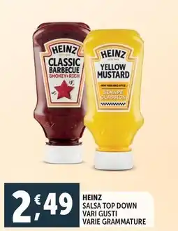 Deco Supermercati Heinz yellow mustard salsa top down offerta