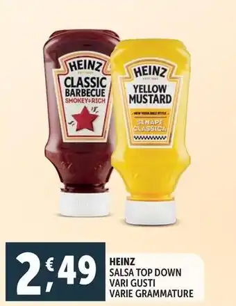 Deco Supermercati Heinz yellow mustard salsa top down offerta