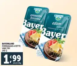Deco Supermercati Bayernland formaggio a fette offerta