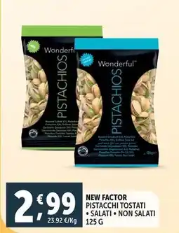 Deco Supermercati New factor pistacchi tostati offerta