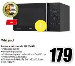 MediaWorld Whirlpool Forno a microonde MCP345BL offerta