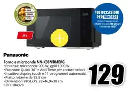 MediaWorld Panasonic Forno a microonde NN-K36NBMEPG offerta
