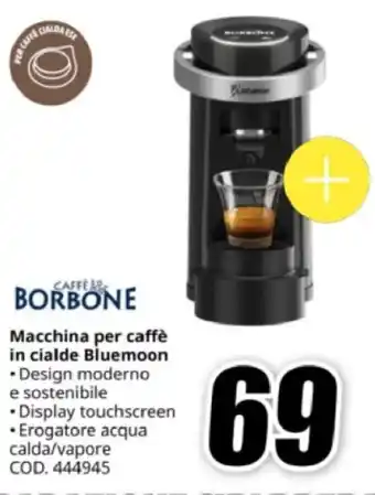 MediaWorld BORBONE Macchina per caffè in cialde Bluemoon offerta