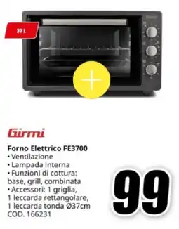 MediaWorld Girmi Forno Elettrico FE3700 offerta