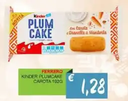 Caramico Ferrero kinder plumcake carota offerta