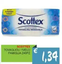 Caramico Scottex tovaglioli 1 velo famiglia 240pz offerta