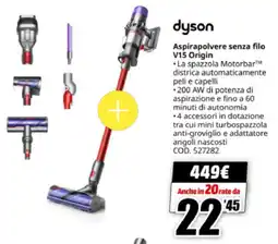 MediaWorld dyson Aspirapolvere senza filo V15 Origin offerta