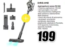 MediaWorld DREAME Aspirapolvere senza fili R20 offerta