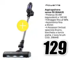 MediaWorld Rowenta Aspirapolvere senza fili RH9B74 offerta