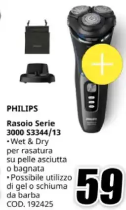 MediaWorld PHILIPS Rasoio Serie 3000 53344/13 offerta