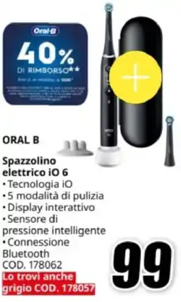 MediaWorld ORAL B Spazzolino elettrico iO 6 offerta